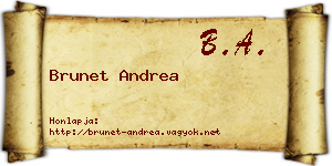 Brunet Andrea névjegykártya